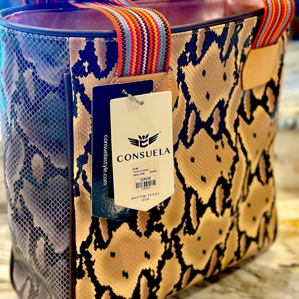 Consuela Snakeskin Tote